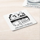 Flitterwochen und Trauzeuge im Bett Rechteckiger Pappuntersetzer (angewinkelt)