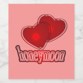 Flitterwochen Weinetikett (Einzelnes Label)