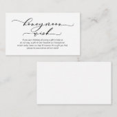 Flitterwochen wünschen, modernes romantisches Desi Begleitkarte (Vorne/Hinten)