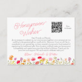 Flitterwochen wünscht Wildblumen Brautparty Begleitkarte (Vorderseite)