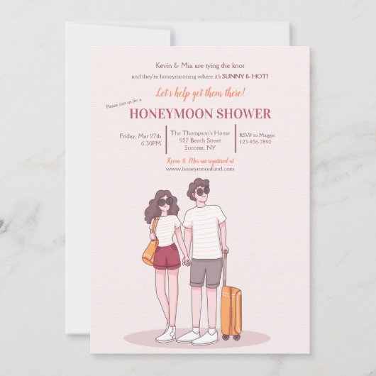 Flitterwochendusche Einladung (Vorderseite)