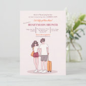 Flitterwochendusche Einladung (Stehend Vorderseite)