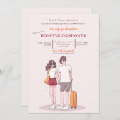 Flitterwochendusche Einladung (Vorne/Hinten)