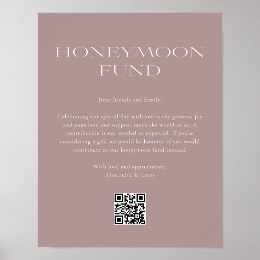 Flitterwochenfonds Minimal Blush Pink Gute Wünsche Poster (Vorne)