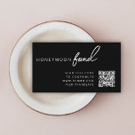 Flitterwochenfonds QR Code Hochzeit wünscht gut sc Begleitkarte<br><div class="desc">Einfache, stilvolle Hochzeitsflitterwochen-Fondskarte in modernem minimalistischem Design mit klassischer Typografie und elegantem, elegantem Ambiente auf schwarzem Hintergrund. Der Text kann leicht mit Ihren Namen, Zahlungsdetails (PayPal, zelle, venmo), scannbarem QR-Code und Nachricht für ein einzigartiges Hochzeitsdesign personalisiert werden. Wenn Sie Hilfe bei der Anpassung dieses Produkts benötigen, kontaktieren Sie mich bitte...</div>