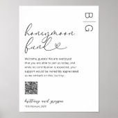 Flitterwochenfonds QR Code Wedding Poster (Vorne)