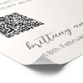 Flitterwochenfonds QR Code Wedding Poster (Ecke)