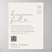 Flitterwochenfonds QR Code Wedding Poster (Vorne)