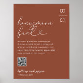Flitterwochenfonds QR Code Wedding Poster (Vorne)