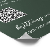 Flitterwochenfonds QR Code Wedding Poster (Ecke)
