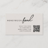 Flitterwochenfonds QR Code Wedding Registry Neutra Begleitkarte (Vorderseite)