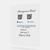 Flitterwochenfonds venomo paypal donation Q R paar Acrylschild (Winkel)