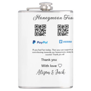 Flitterwochenfonds venomo paypal donation Q R paar Flachmann