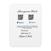 Flitterwochenfonds venomo paypal donation Q R paar Magnet (Vertikal)