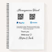 Flitterwochenfonds venomo paypal donation Q R paar Notizblock (Vorderseite)