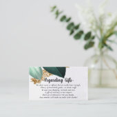 Flitterwochenkarte für Foliage Glitzer Begleitkarte (Stehend Vorderseite)