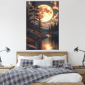 Flitterwochenmond bei Dämmerung Leinwanddruck (Insitu (Schlafzimmer))
