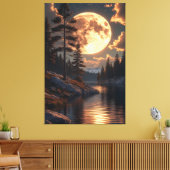 Flitterwochenmond bei Dämmerung Leinwanddruck (Insitu (Wohnzimmer))