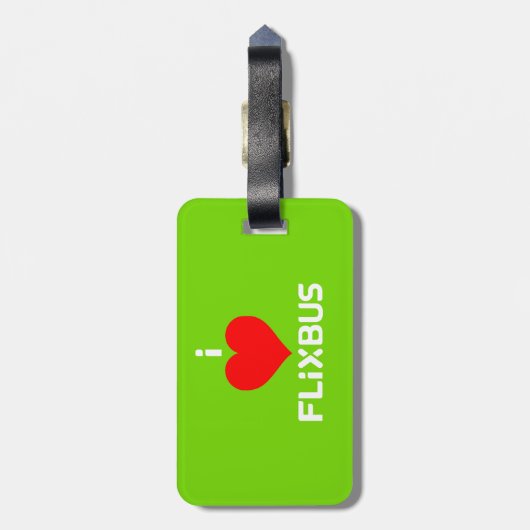 Flixbus-Gepäcktag Gepäckanhänger (Rückseite vertikal)