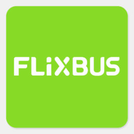 Flixbus-Sticker Quadratischer Aufkleber