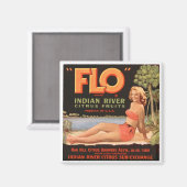 "Flo" Indian River Fruit Magnet (Vorderseite/Rückseite)