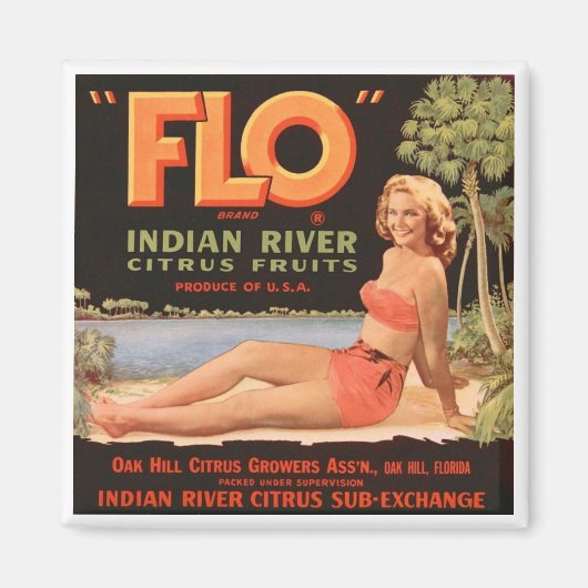 "Flo" Indian River Obst Magnet (Vorne)
