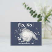 Flo, nein! Hurrikan Florenz 2018 Postkarte (Stehend Vorderseite)