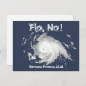 Flo, nein! Hurrikan Florenz 2018 Postkarte (Vorne/Hinten)