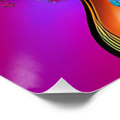 Flo Queen Rainbow Niedlich Black Melanin Afro Poster (Ecke)