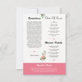 Floal Funeral Program Flyer Einladung (Rückseite)