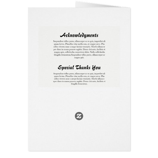 Floal Funeral Program Template (Hinten)