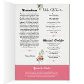Floal Funeral Program Template (Innen (Rechts))