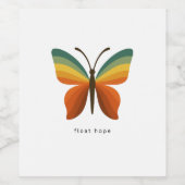 Float Hope Rainbow Butterfly Food & Beverage Label Weinetikett (Einzelnes Label)