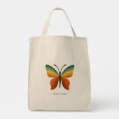 Float Hope Retro Rainbow Butterfly Tote Tragetasche (Rückseite)