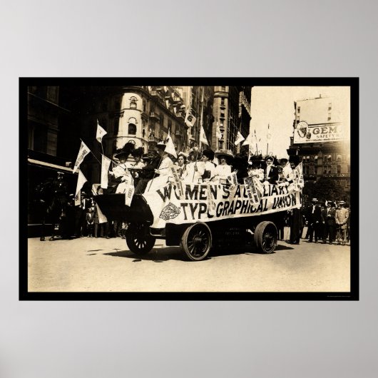 Float in Labour Day Parade New York City 1909 Poster (Vorne)