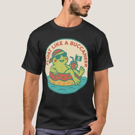 Float Like A Buccaneer Frog T-Shirt (Vorderseite)