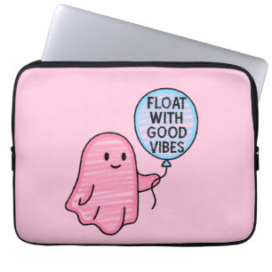 Float mit guten Vibes niedliches Bootdesign Laptopschutzhülle