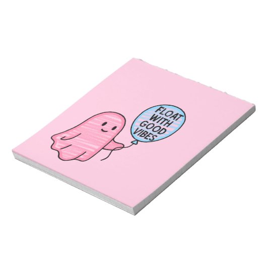 Float mit guten Vibes niedliches Bootdesign Notizblock (Rotiert)