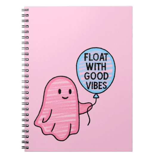 Float mit guten Vibes niedliches Bootdesign Notizblock (Vorderseite)
