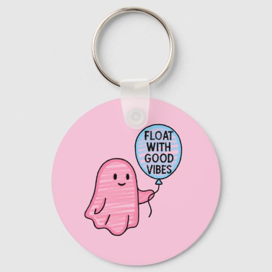 Float mit guten Vibes niedliches Bootdesign Schlüsselanhänger (Vorderseite)
