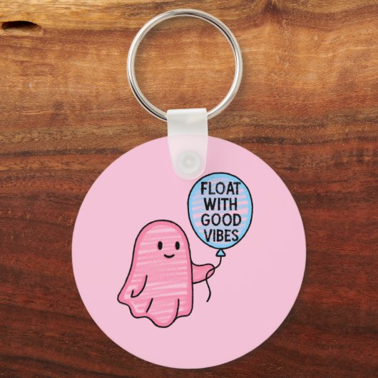 Float mit guten Vibes niedliches Bootdesign Schlüsselanhänger (Rückseite)