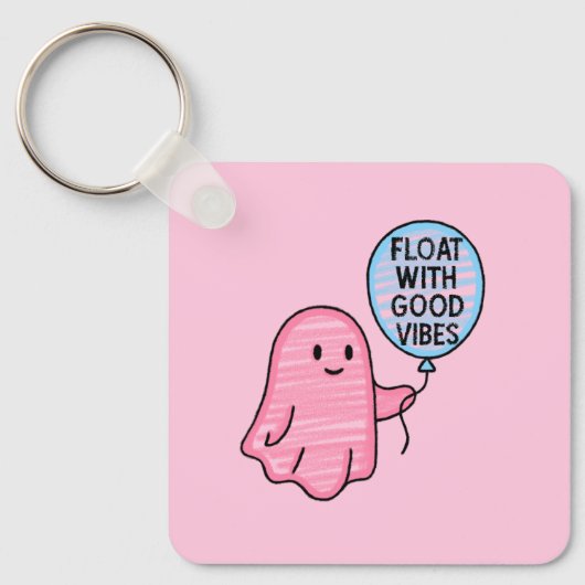 Float mit guten Vibes niedliches Bootdesign Schlüsselanhänger (Vorderseite)