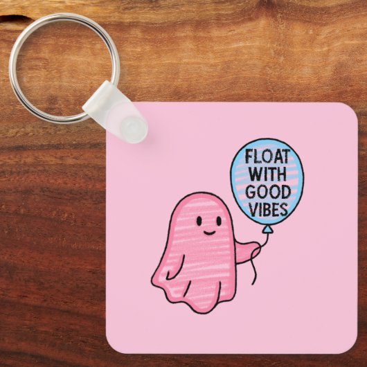 Float mit guten Vibes niedliches Bootdesign Schlüsselanhänger (Vorderseite)