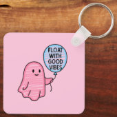 Float mit guten Vibes niedliches Bootdesign Schlüsselanhänger (Rückseite)