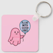 Float mit guten Vibes niedliches Bootdesign Schlüsselanhänger (Rückseite)