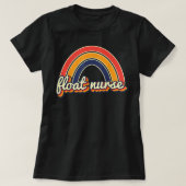 Float Nurse Nursing Retro Rainbow Float Pool Nurse T-Shirt (Design vorne)
