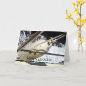 Float on a Boot at Sea Happy Birthday Card Karte (Gelbe Blume)