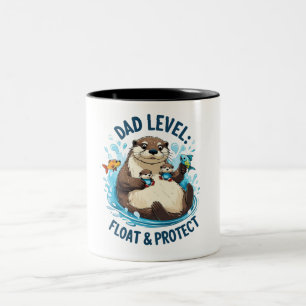 Float & Protect - Otter Vater Funny Zweifarbige Tasse