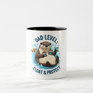 Float & Protect - Otter Vater Funny Zweifarbige Tasse