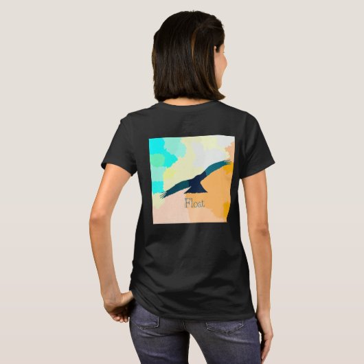 "Float" Ruhiges Bild der steil ansteigenden Silhou T-Shirt (Schwarz voll)
